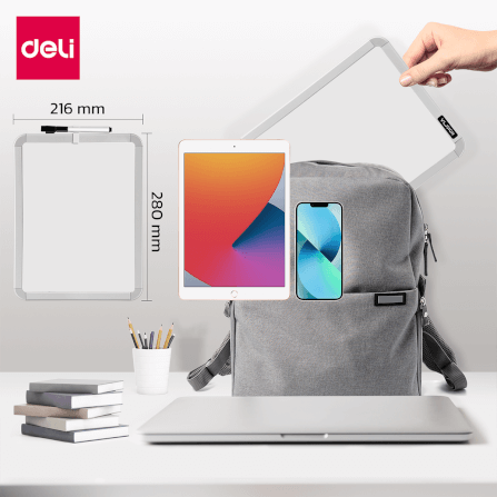 กระดานไวท์บอร์ดเด็ก Deli VS008D-PK-01 ขนาด 21 x 28 cm_3
